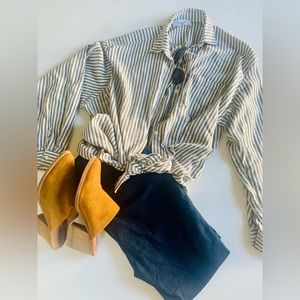 carly jean los angeles striped button down